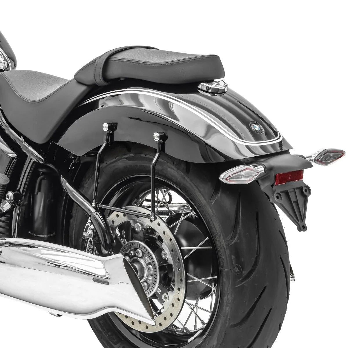 Suport pentru geanta laterala universal pentru chopper și cruiser Craftride SU2, Negru