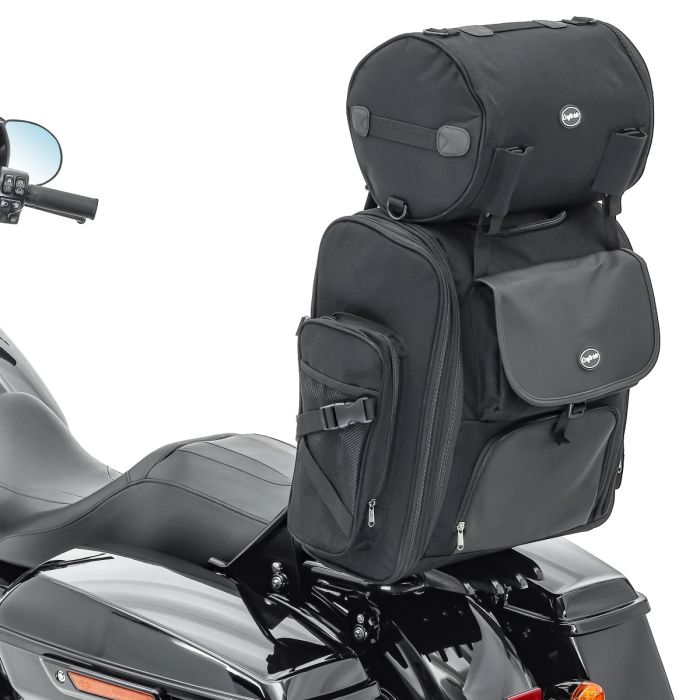 Geantă moto sissy bar Craftride SXL cu roll bag negru