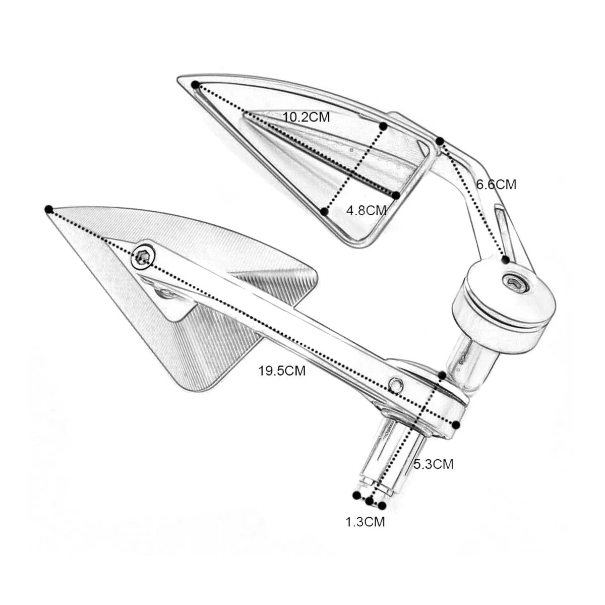 Oglinzi pentru motocicleta Zaddox SZ4 , Universal, Negru