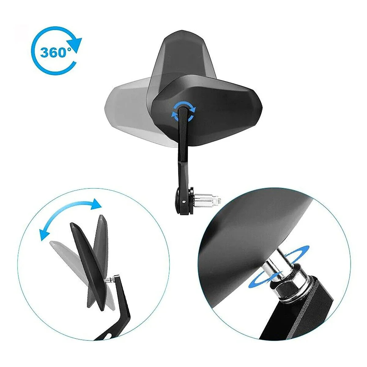 Oglinzi pentru motocicleta Zaddox SP6 , Universal, Negru
