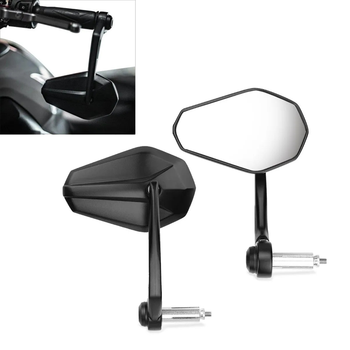 Oglinzi pentru motocicleta Zaddox SP6 , Universal, Negru