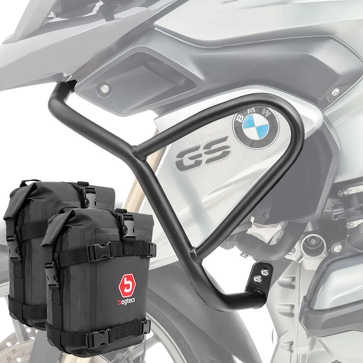 Set protectie motor + geanta pentru crashbar set pentru  BMW R 1200 GS 13-16, Negru