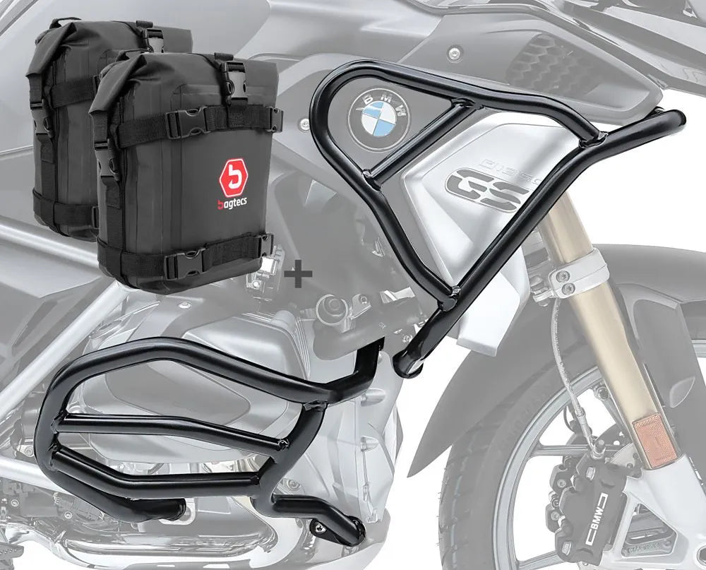 Set protectie motor + geanta pentru crashbar set pentru  BMW R 1250 GS 19-21, Negru