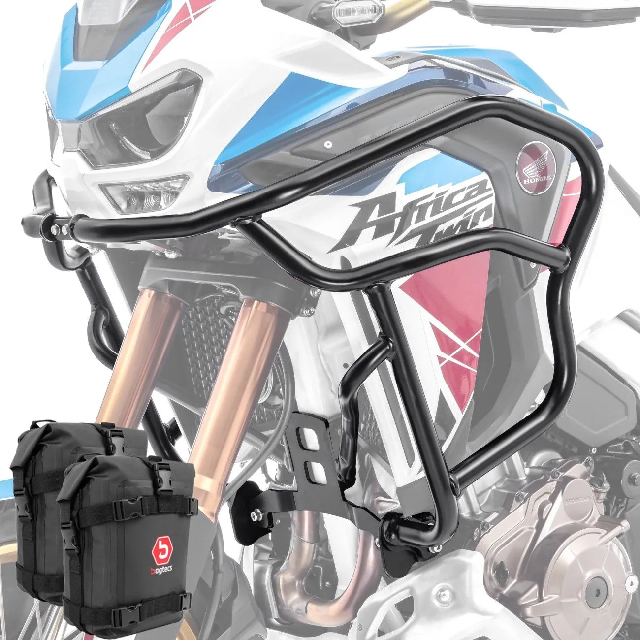 Set protectie motor + geanta pentru crashbar set pentruHonda Africa Twin Adventure Sports 1100 20-21, Negru