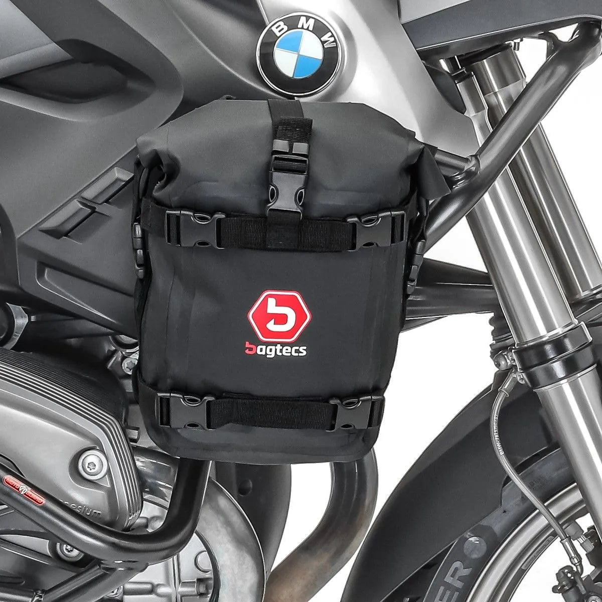 Set protectie motor + geanta pentru crashbar set pentru BMW R 1200 GS 08-12, Negru