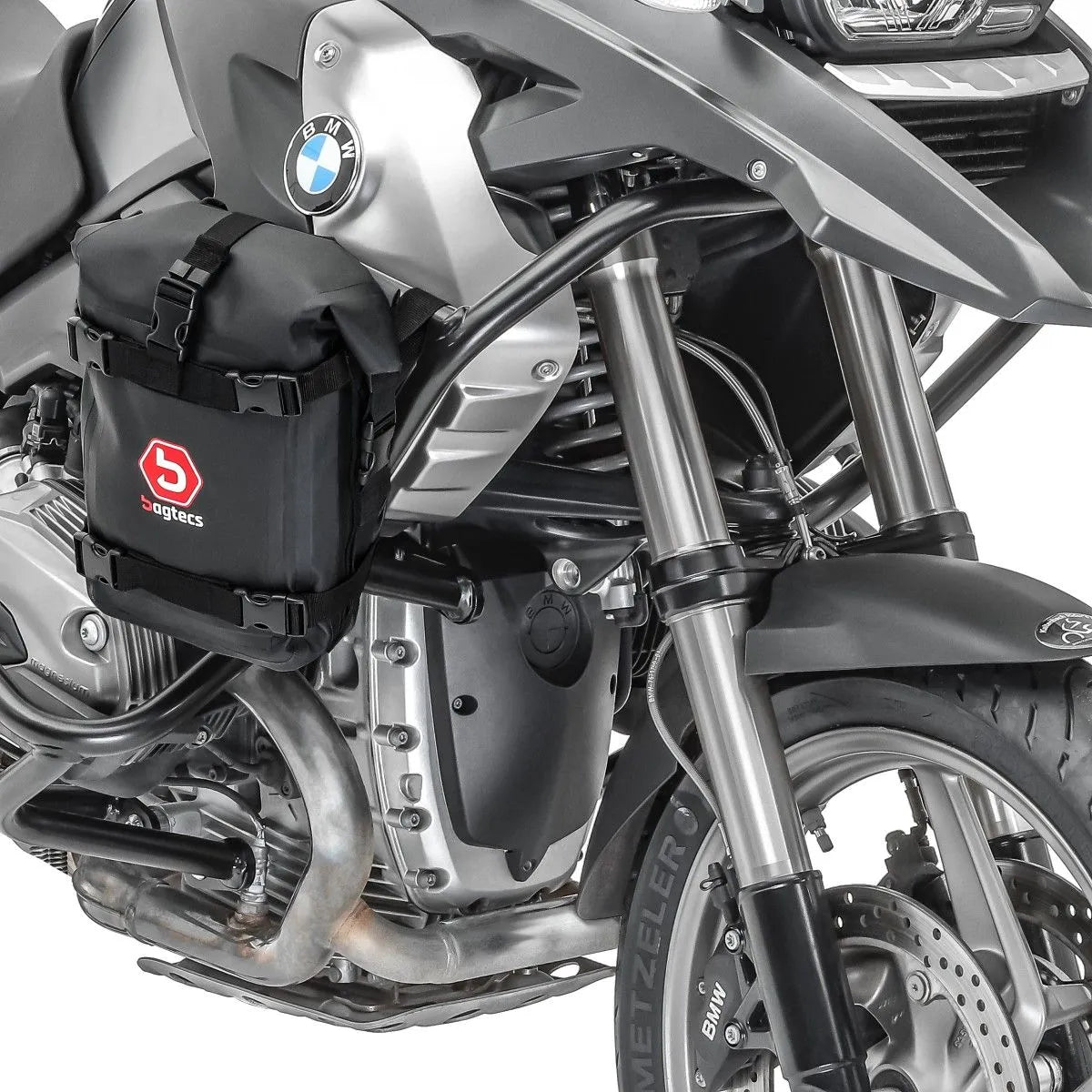 Set protectie motor + geanta pentru crashbar set pentru BMW R 1200 GS 08-12, Negru