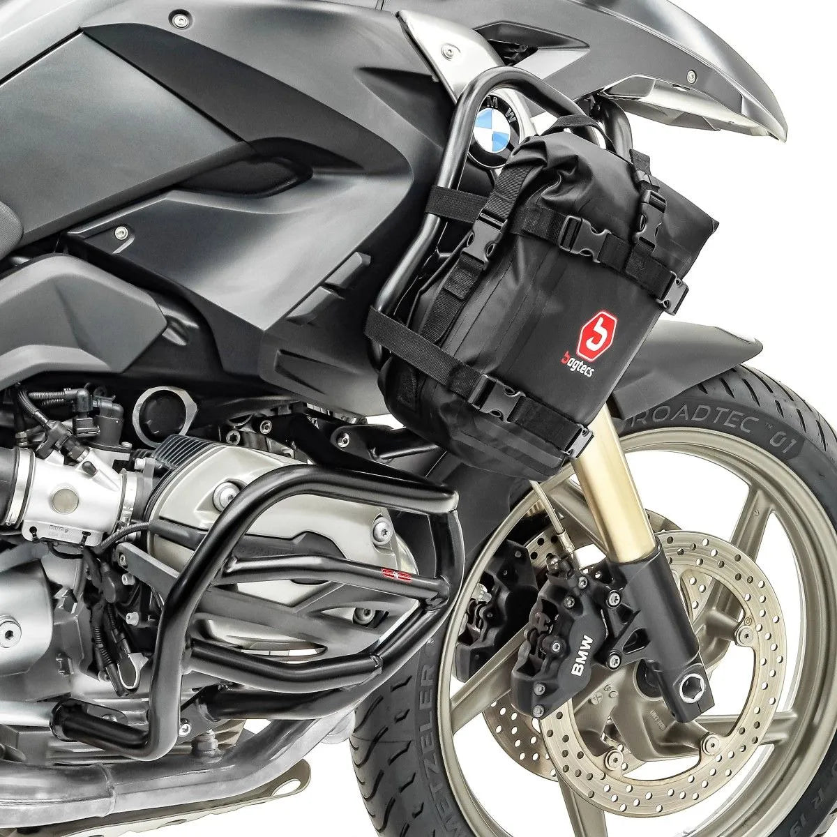 Set protectie motor + geanta pentru crashbar set pentru BMW R 1200 GS 08-12, Negru