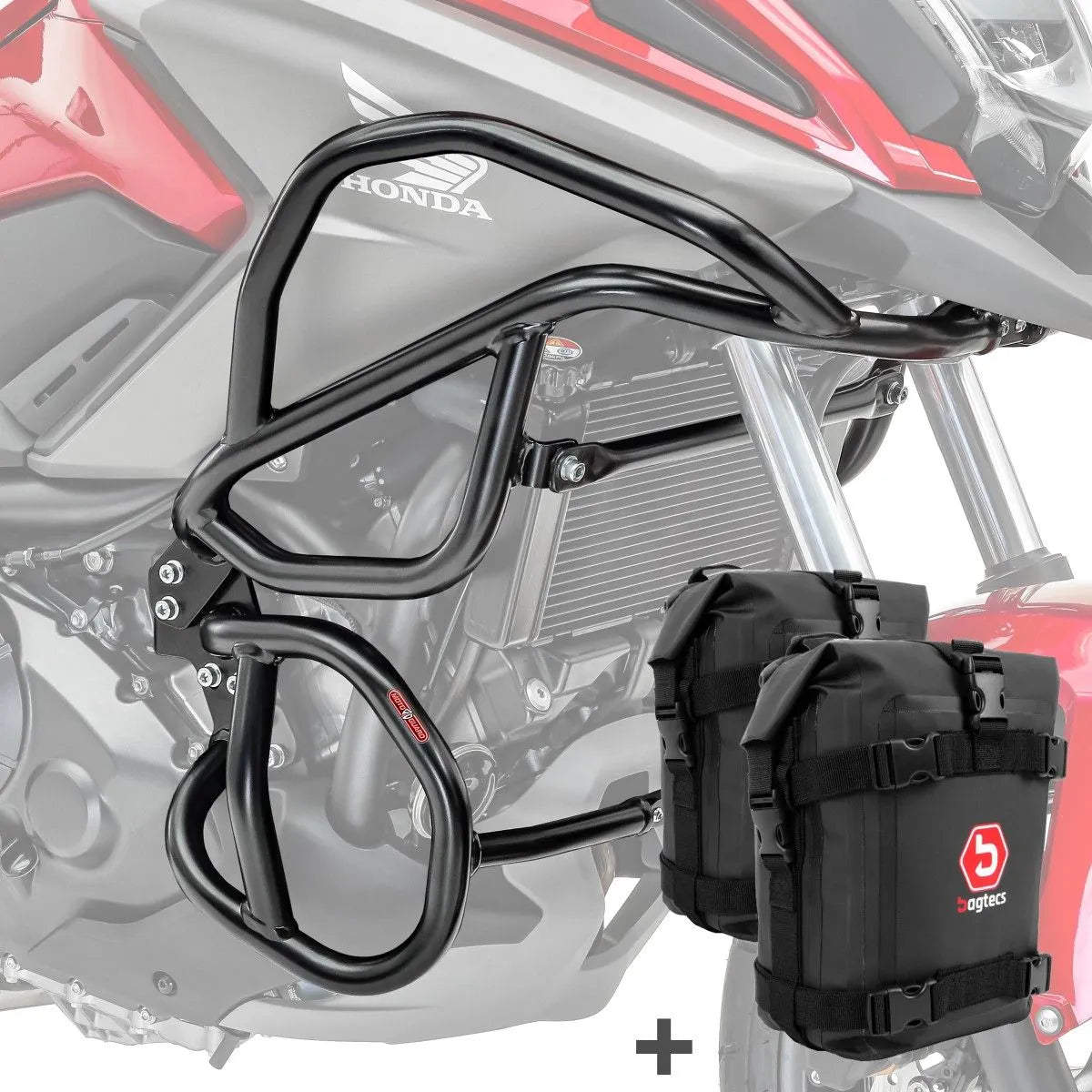 Set protectie motor + geanta pentru crashbar set pentru Honda NC 750 X / 700 X 12-20, Negru