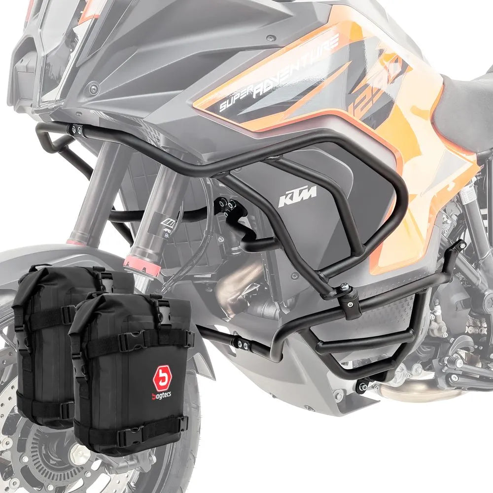 Set protectie motor + geanta pentru crashbar set pentru KTM 1290 Super Adventure S / R 21-24 , Negru