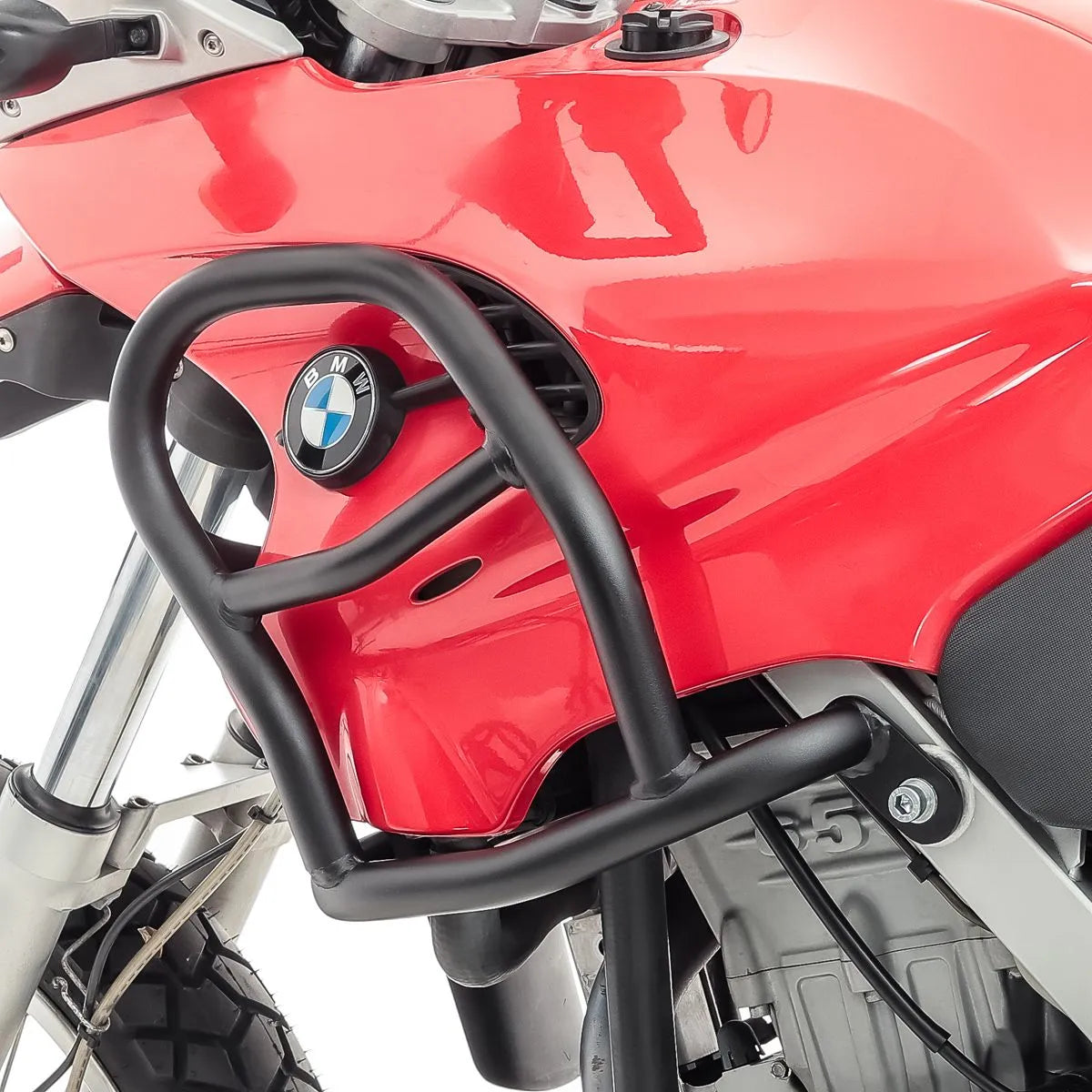 Crash bar pentru BMW F 650 GS 00-07, Negru, Protecție rezervor