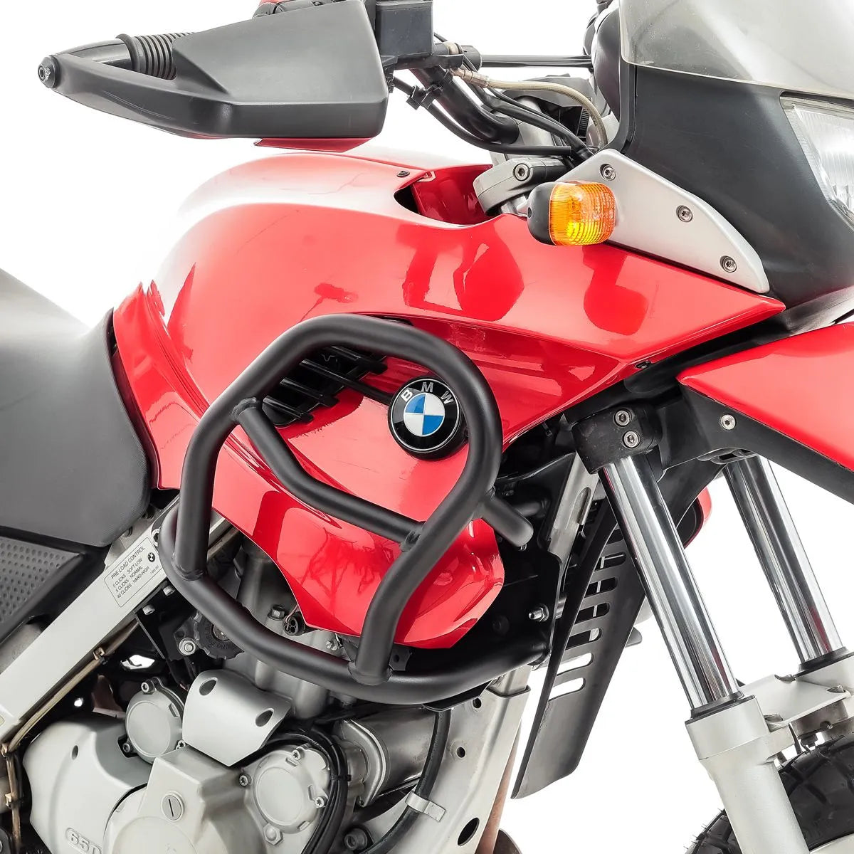 Crash bar pentru BMW F 650 GS 00-07, Negru, Protecție rezervor