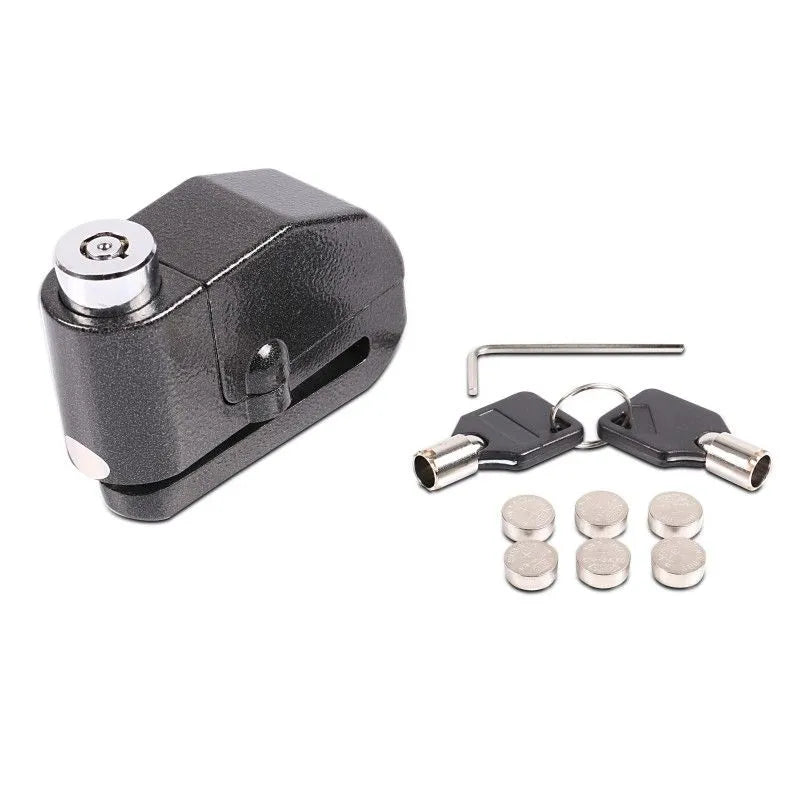 Lacat Antifurt Pentru Motociclete, Blocare Disc Frana Cu Alarma 120db, Impermeabil