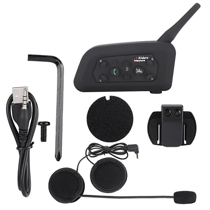 Sistem comunicare cască moto cu rază de până la 1200 m.
