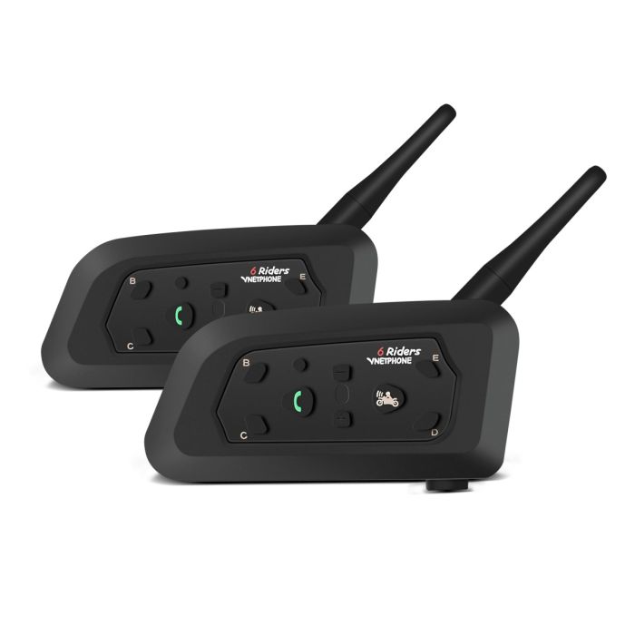 Set intercom moto Bluetooth Tourtecs IK6, 2 dispozitive.