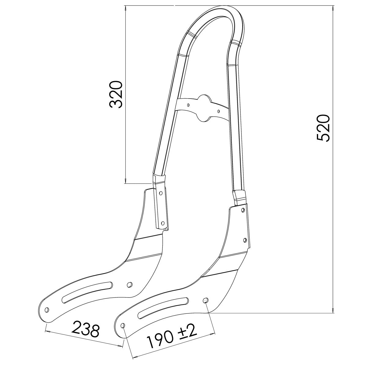 Sissy Bar CSM Honda Rebel 500 17-23 DK346