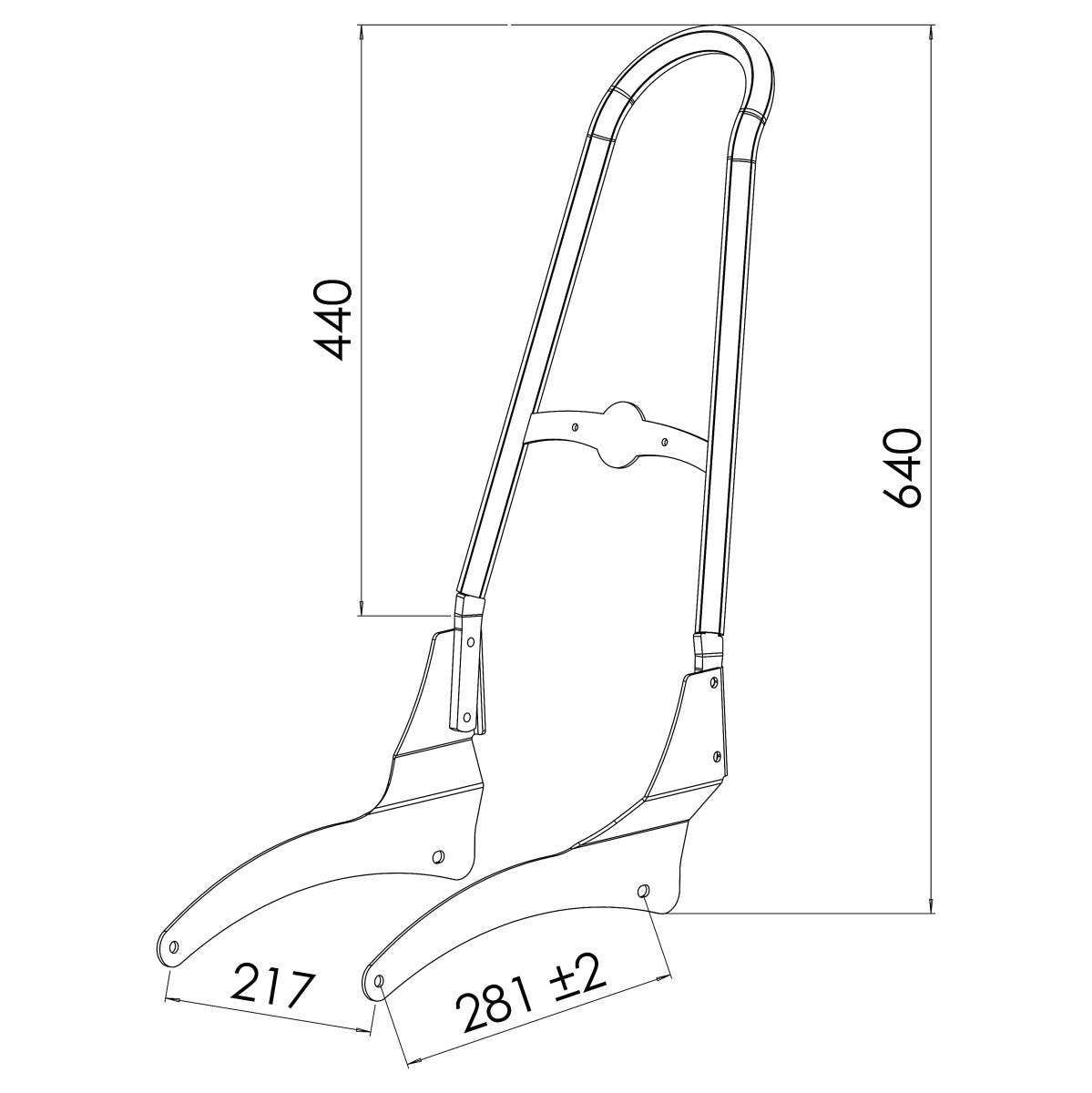 Sissy Bar CS XL Indian Scout / Sixty 15-23