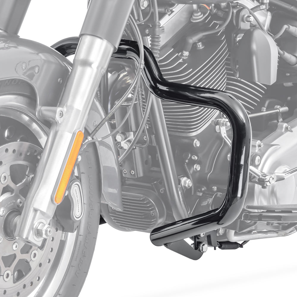 Crash bar tip Mustache pentru Harley Davidson Softail 2000-2017, Negru Protectie motor