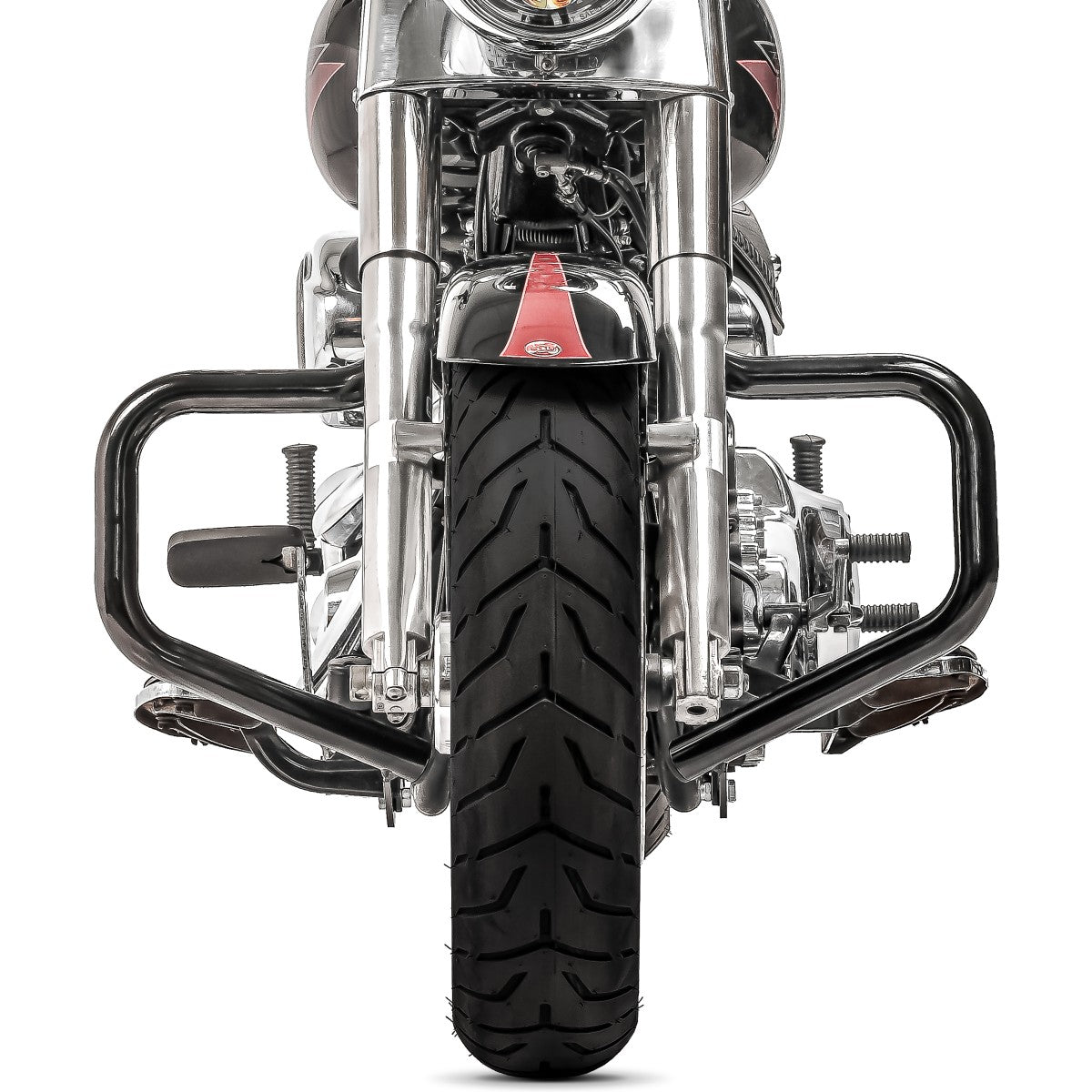 Crash bar tip Mustache pentru Harley Davidson Softail 2000-2017, Negru Protectie motor