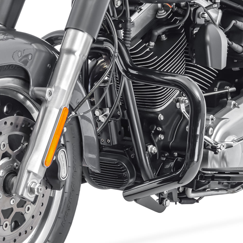 Crash bar tip Mustache pentru Harley Davidson Softail 2000-2017, Negru Protectie motor