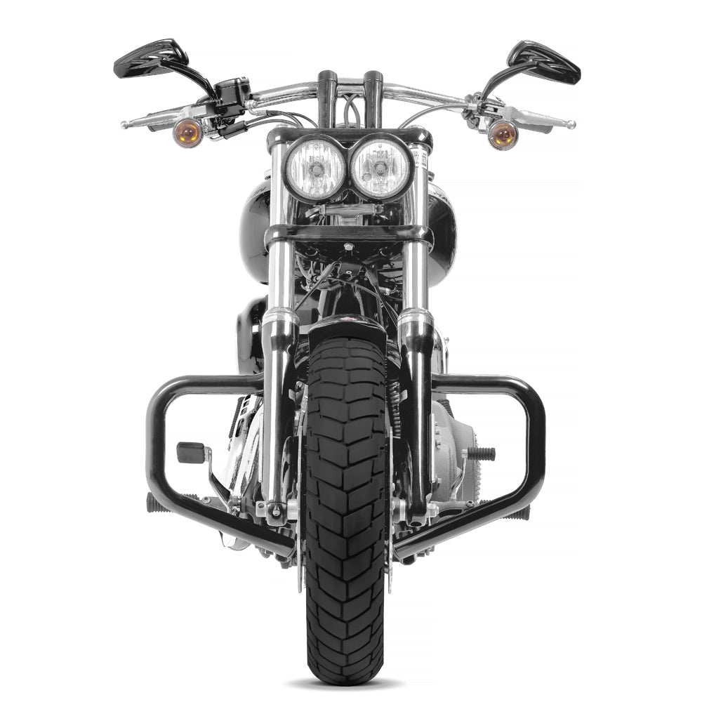 Crash bar tip Mustache pentru Harley Davidson Dyna - 2017, Negru Protectie motor
