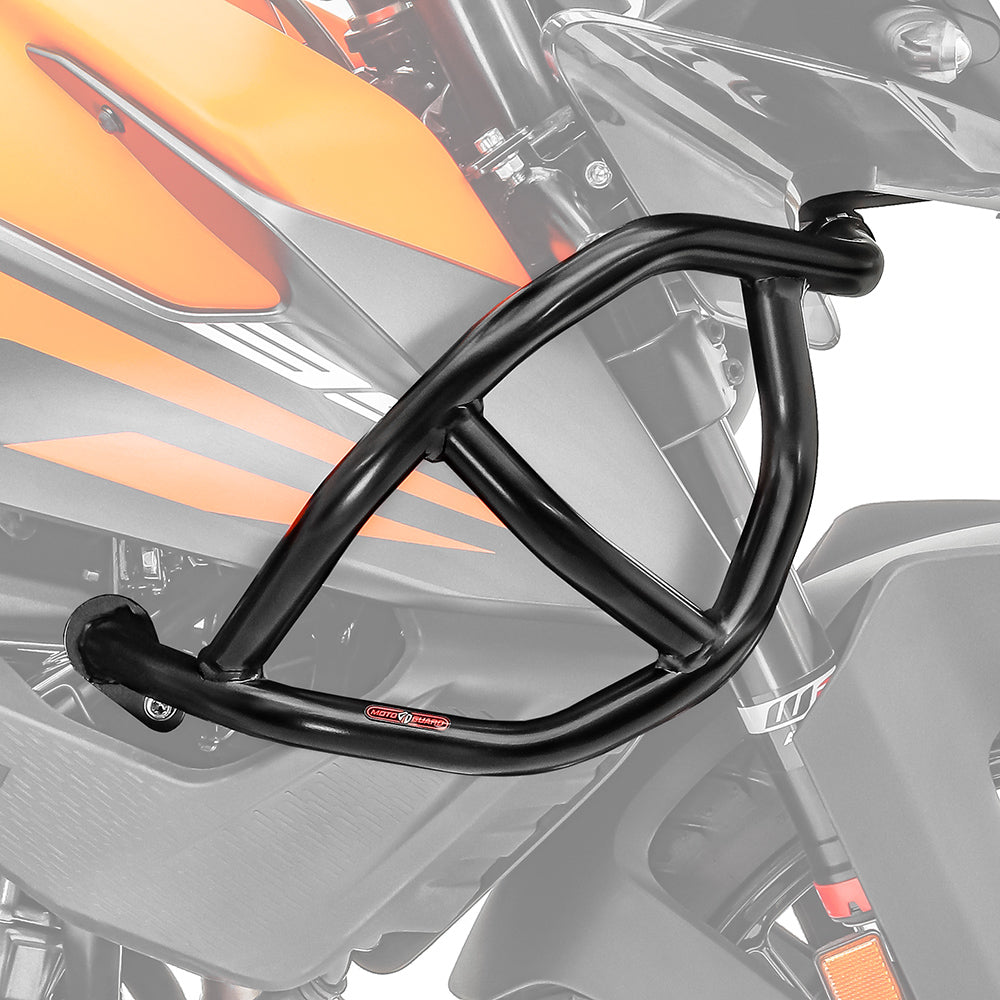 Crash bar, model L, pentru KTM 390 Adventure 20-21, Partea superioara, Negru Protectie motor