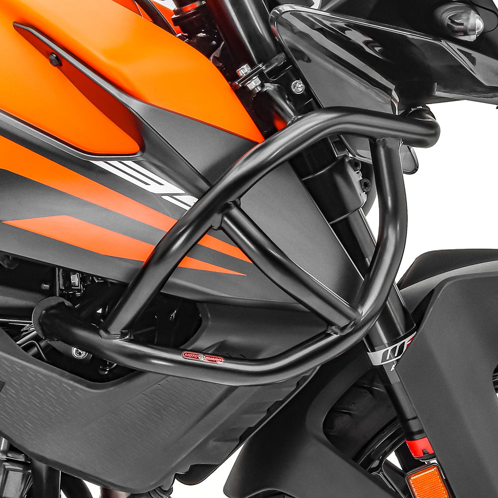 Crash bar, model L, pentru KTM 390 Adventure 20-21, Partea superioara, Negru Protectie motor