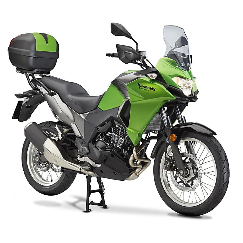 Cric central negru montat pe Kawasaki Versys-X 300 2017-2020

