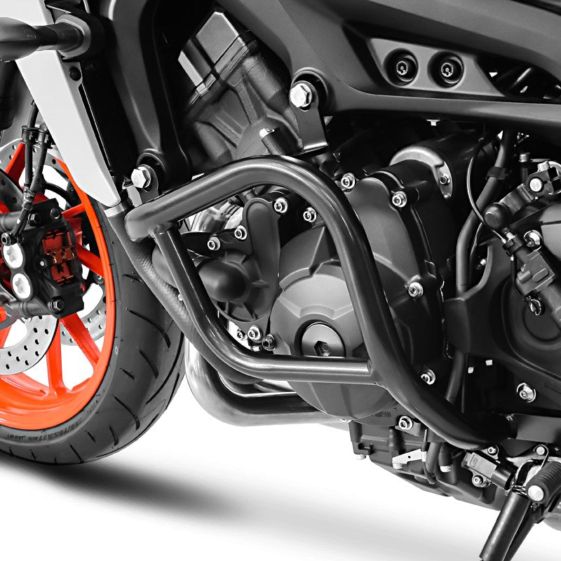 Crash bar pentruYamaha MT-09 / Tracer / XSR 900 13-20, Partea inferioara, Negru Protectie motor