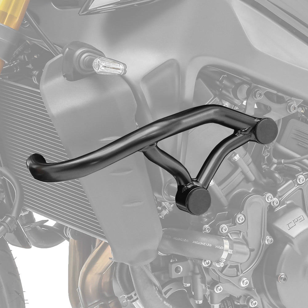 Crash bar pentru Yamaha MT-09 21-22, Partea centrala, Negru Protectie motor