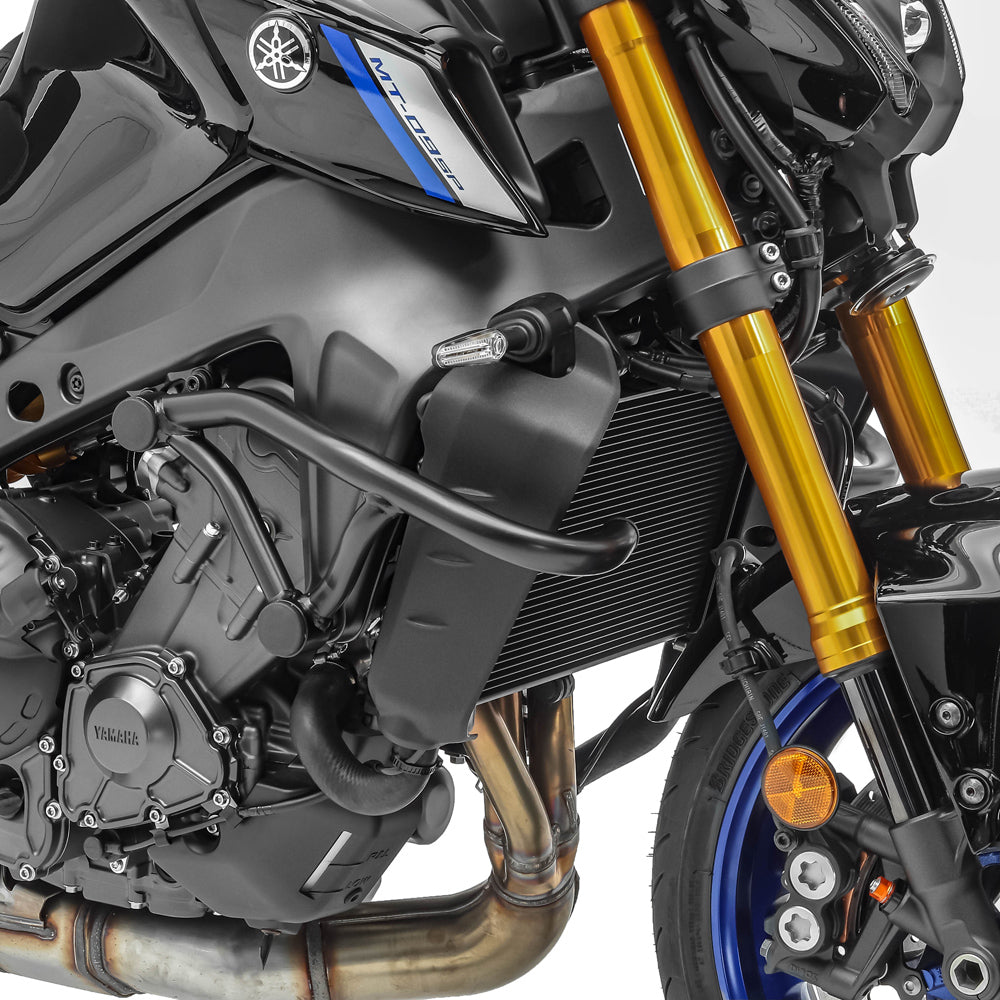 Crash bar pentru Yamaha MT-09 21-22, Partea centrala, Negru Protectie motor