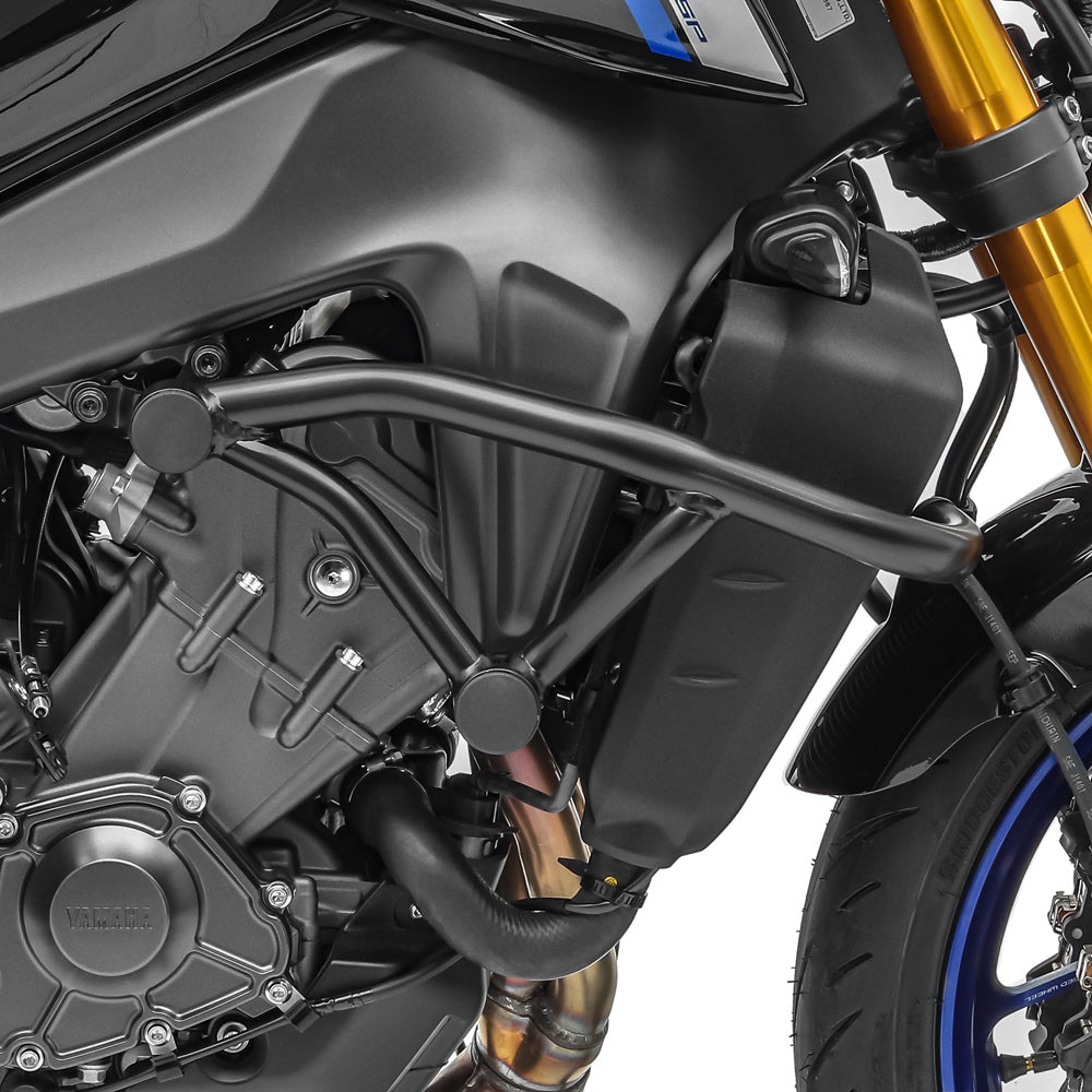 Crash bar pentru Yamaha MT-09 21-22, Partea centrala, Negru Protectie motor