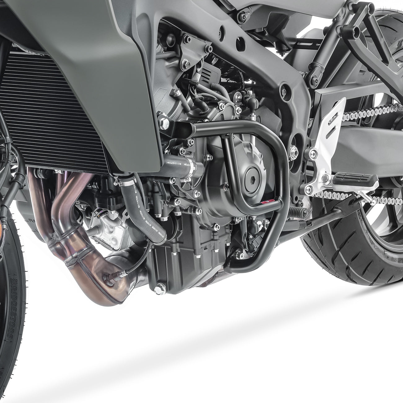 Crash bar pentru Yamaha MT-09 2021, Partea inferioara, Negru Protectie motor