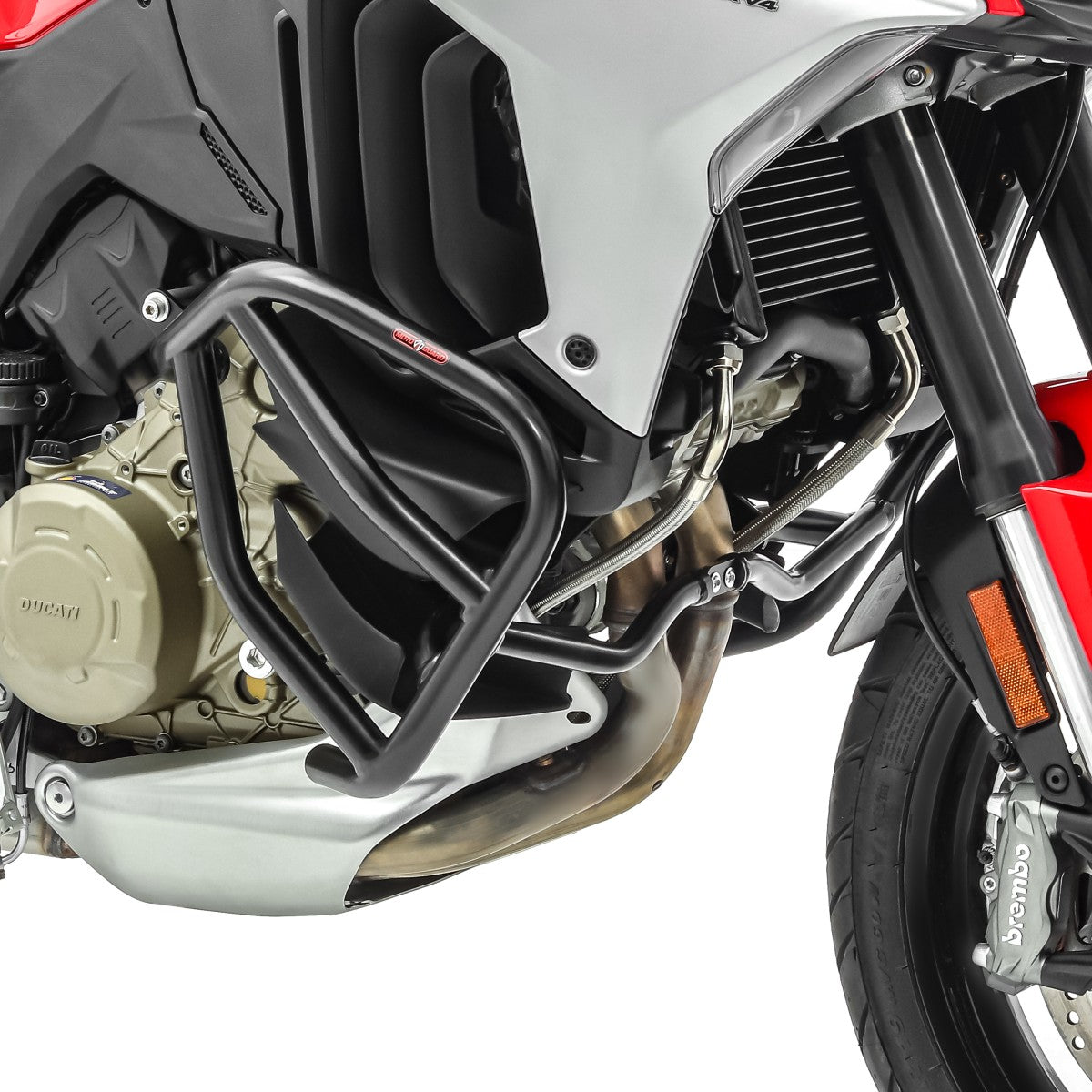 Crash bar pentru Ducati Multistrada V4 / S 21-, Partea Inferioara, Negru Protectie motor