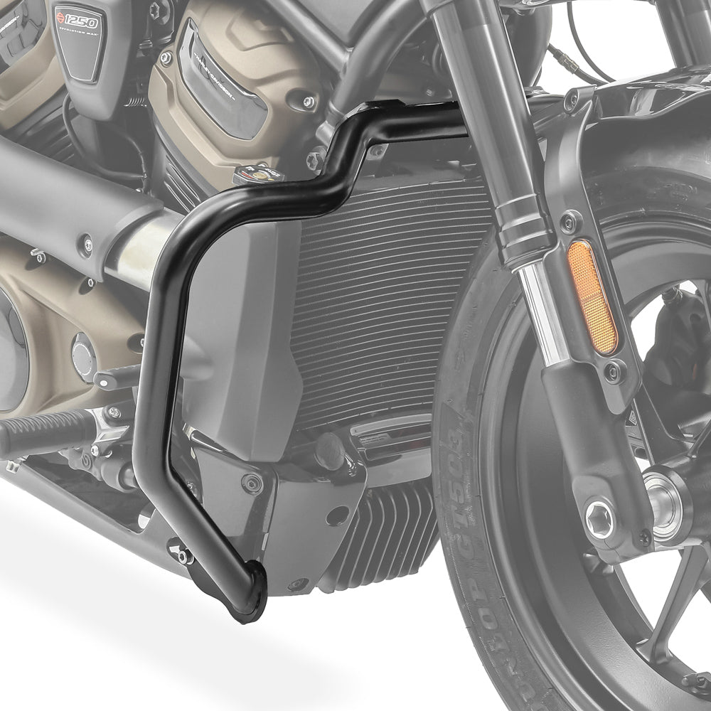 Crash bar tip Mustache pentru Harley Davidson Sportster S 1250 21-23, Negru Protectie motor