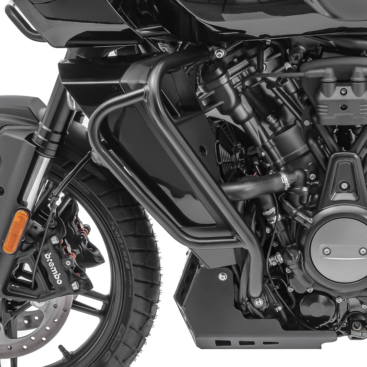 Crash bar pentru Harley Davidson Pan America 1250 21-23, Partea inferioara, Negru Protectie motor