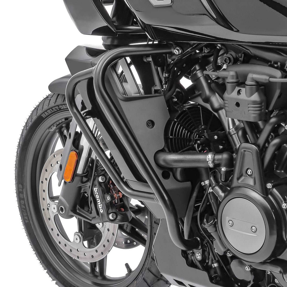 Crash bar pentru Harley Davidson Pan America 1250 21-23, Partea inferioara, Negru Protectie motor