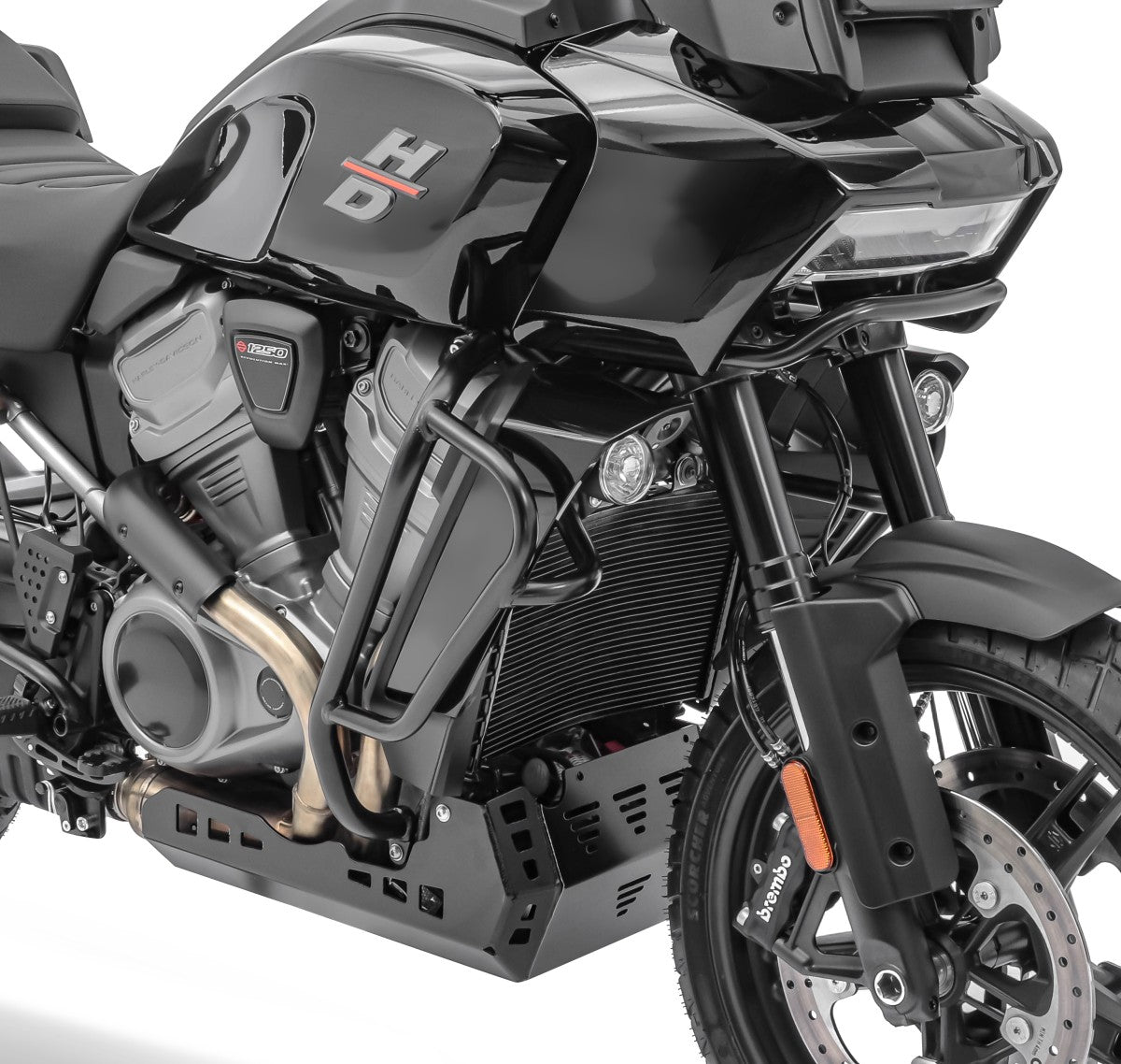 Crash bar pentru Harley Davidson Pan America 1250 21-23, Partea inferioara, Negru Protectie motor