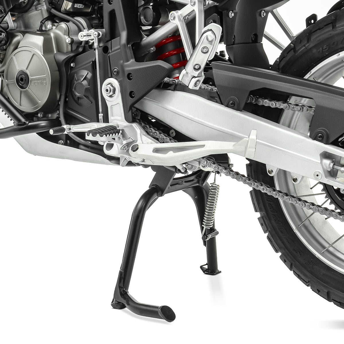 Cric central negru montat pe Aprilia Tuareg 660 2022