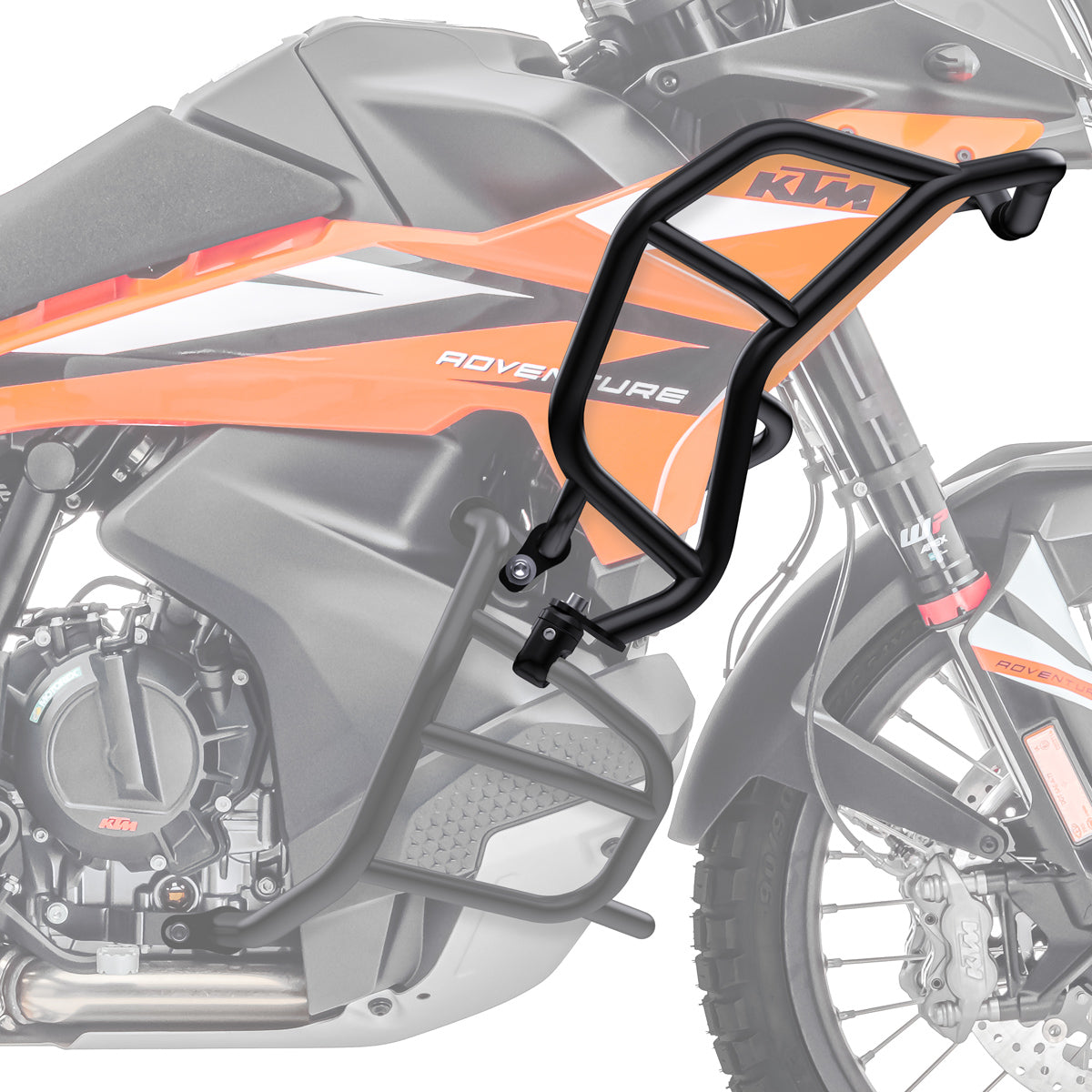 Crash bar pentru KTM 790 / 890 Adventure / R 23-24  Partea superioara, Negru Protectie motor