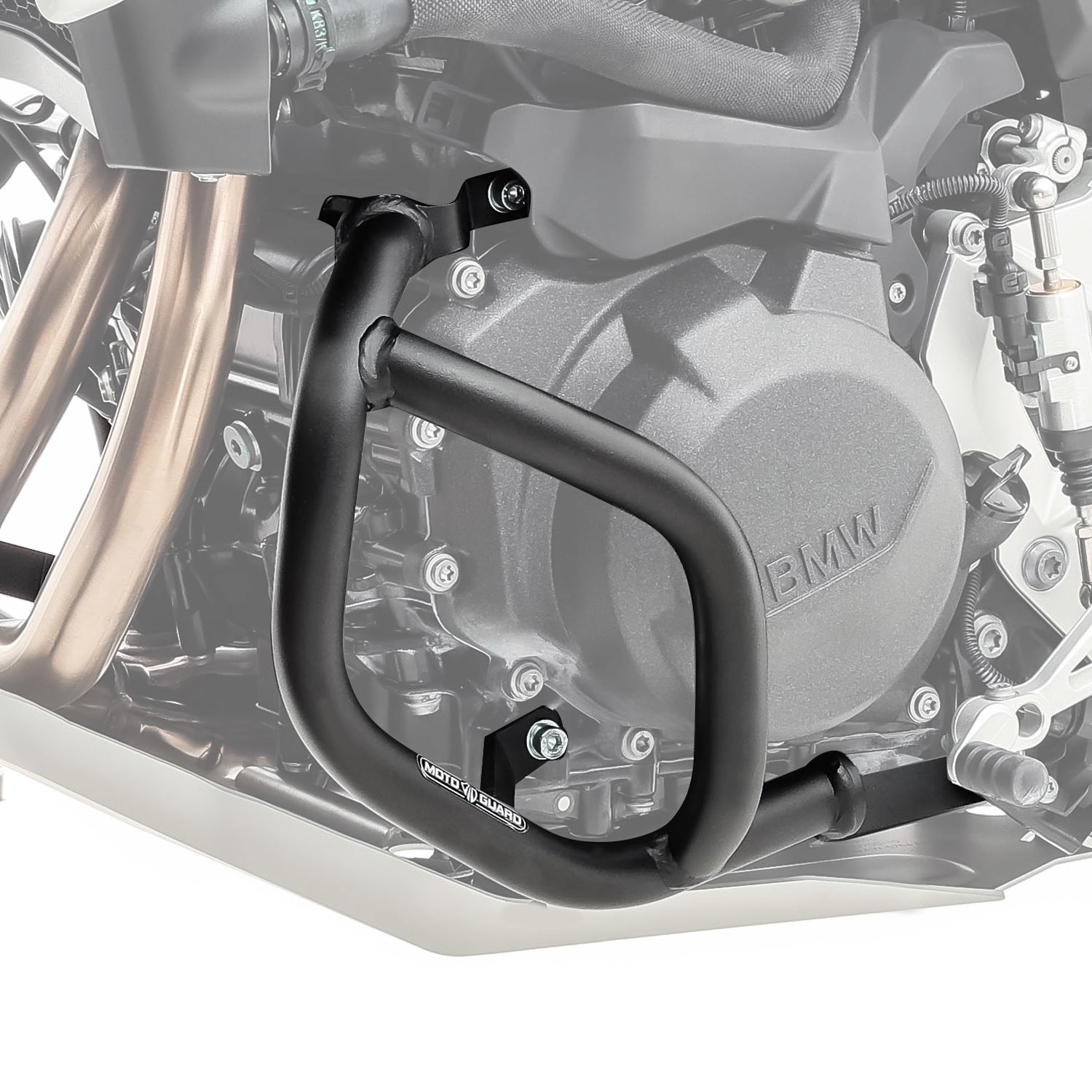 Crash bar, pentru BMW F 900 GS 2024, Partea inferioara, Negru Protectie motor