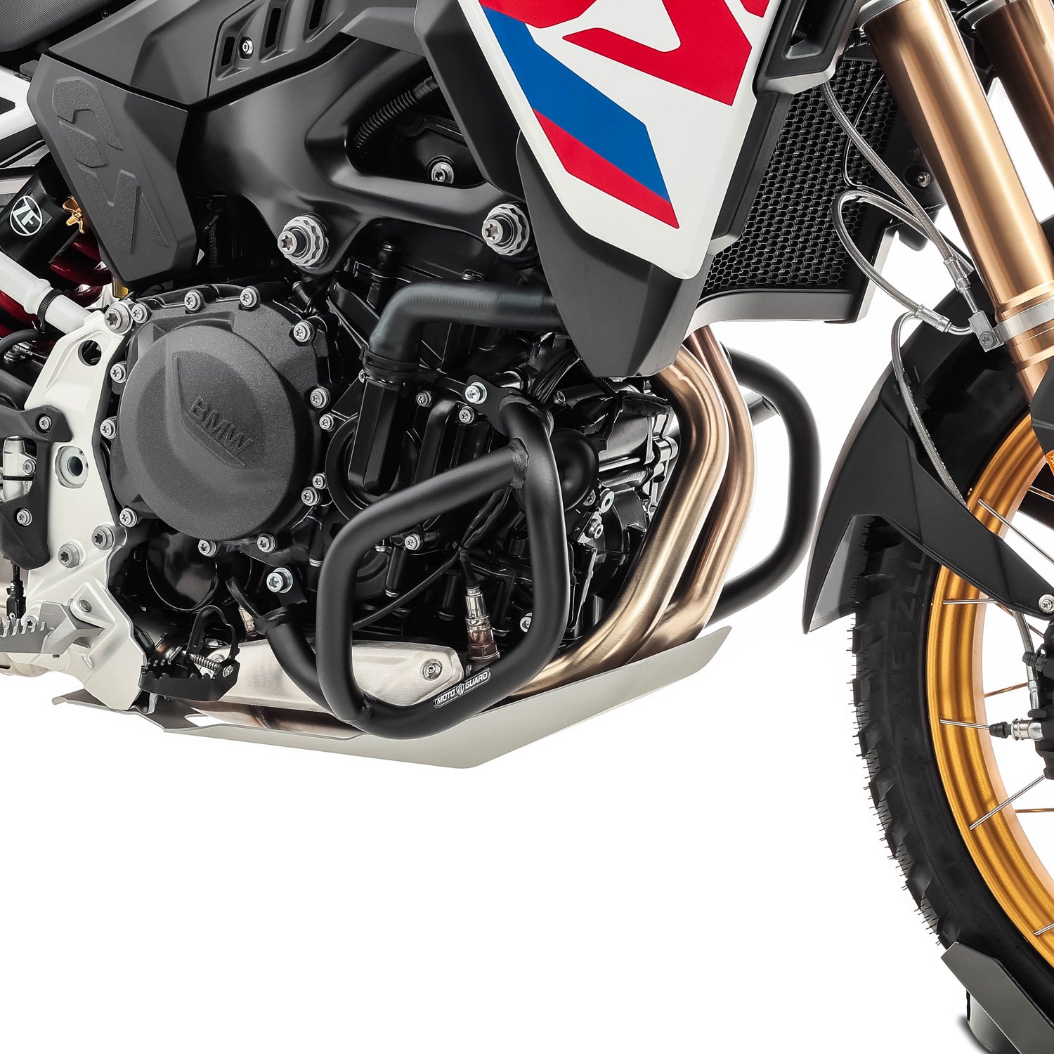 Crash bar, pentru BMW F 900 GS 2024, Partea inferioara, Negru Protectie motor