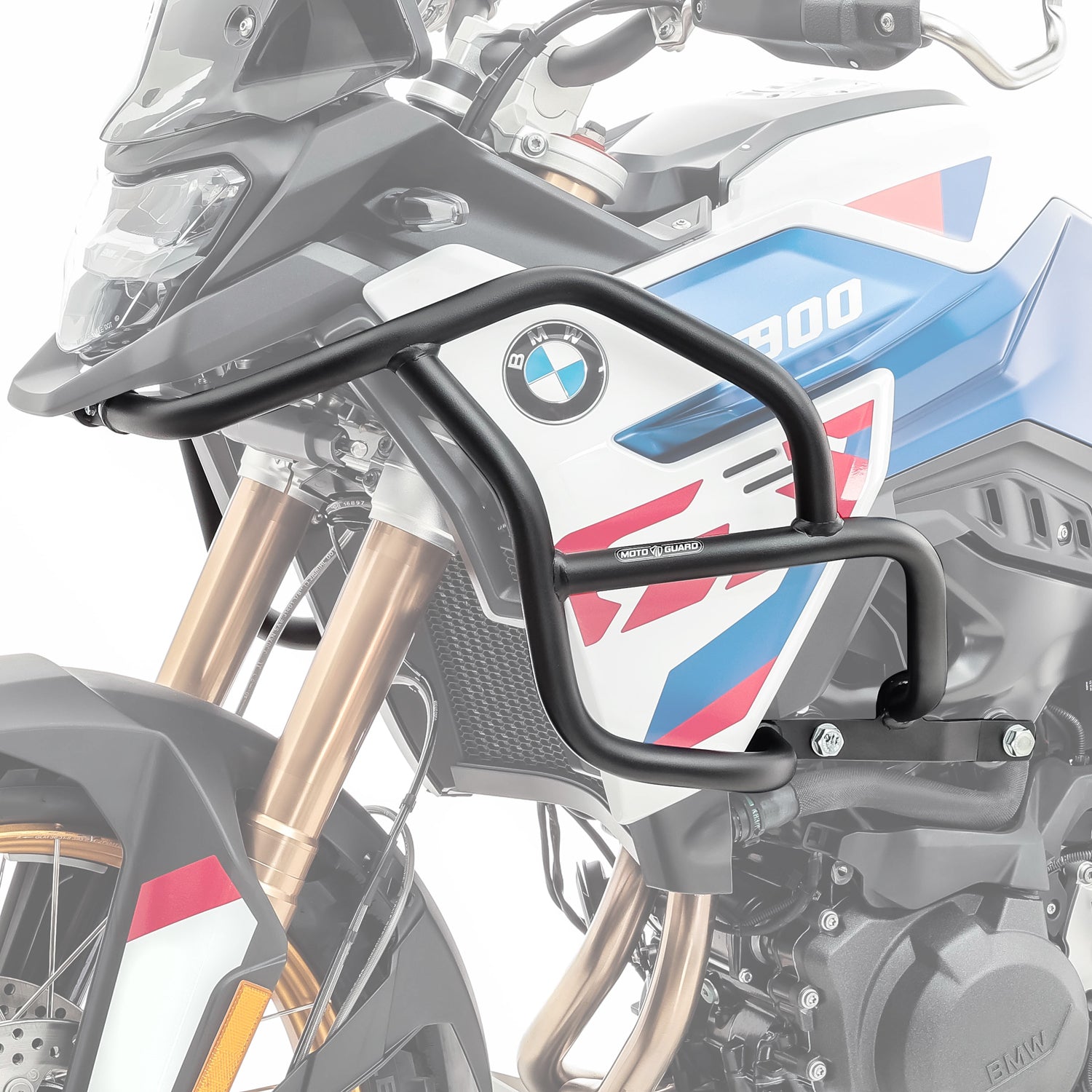 Crash bar, pentru BMW F 900 GS 2024, Partea superioara, Negru Protectie motor