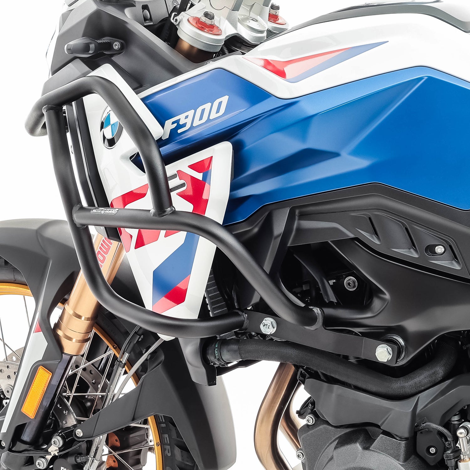 Crash bar, pentru BMW F 900 GS 2024, Partea superioara, Negru Protectie motor