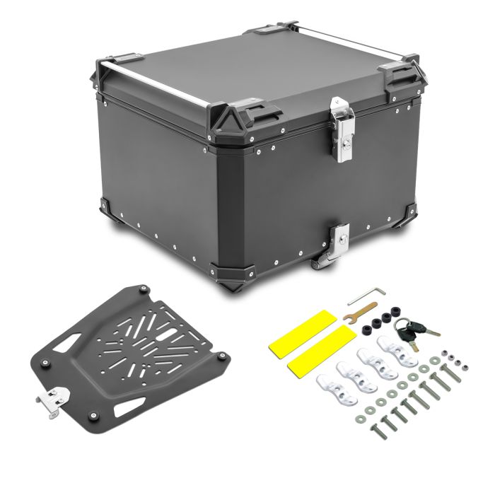 Top case aluminiu deschis cu spațiu mare de depozitare