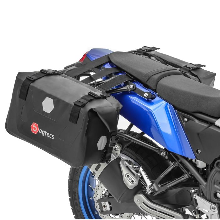 Set Bagtecs RB25 pentru stânga și dreapta, cu curele de fixare incluse.