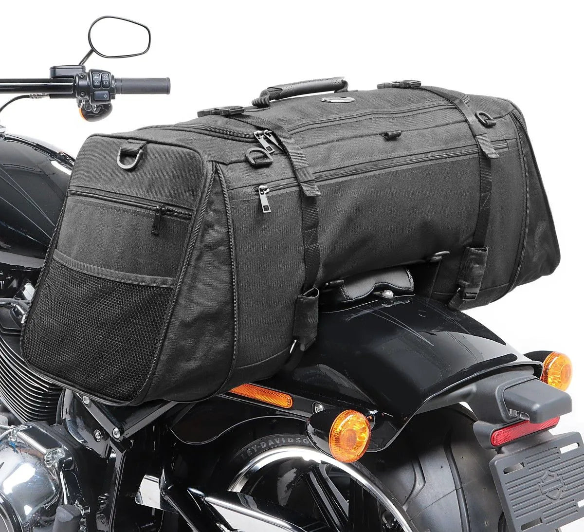 Geanta codita Craftride SQ1 Buddy Seat pentru chopper si cruiser 52 litri negru - BF