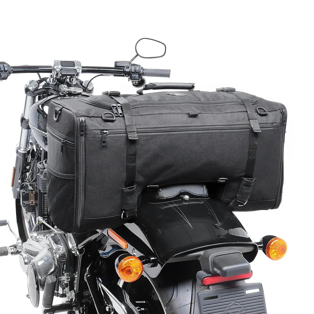 Geanta codita Craftride SQ1 Buddy Seat pentru chopper si cruiser 52 litri negru - BF