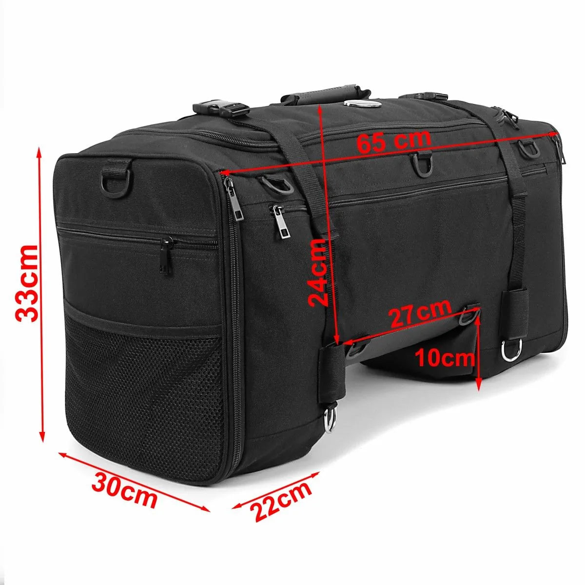 Geanta codita Craftride SQ1 Buddy Seat pentru chopper si cruiser 52 litri negru - BF