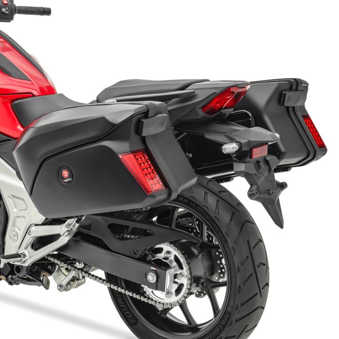 Cutii moto 2x40L din ABS rezistent, negru mat.