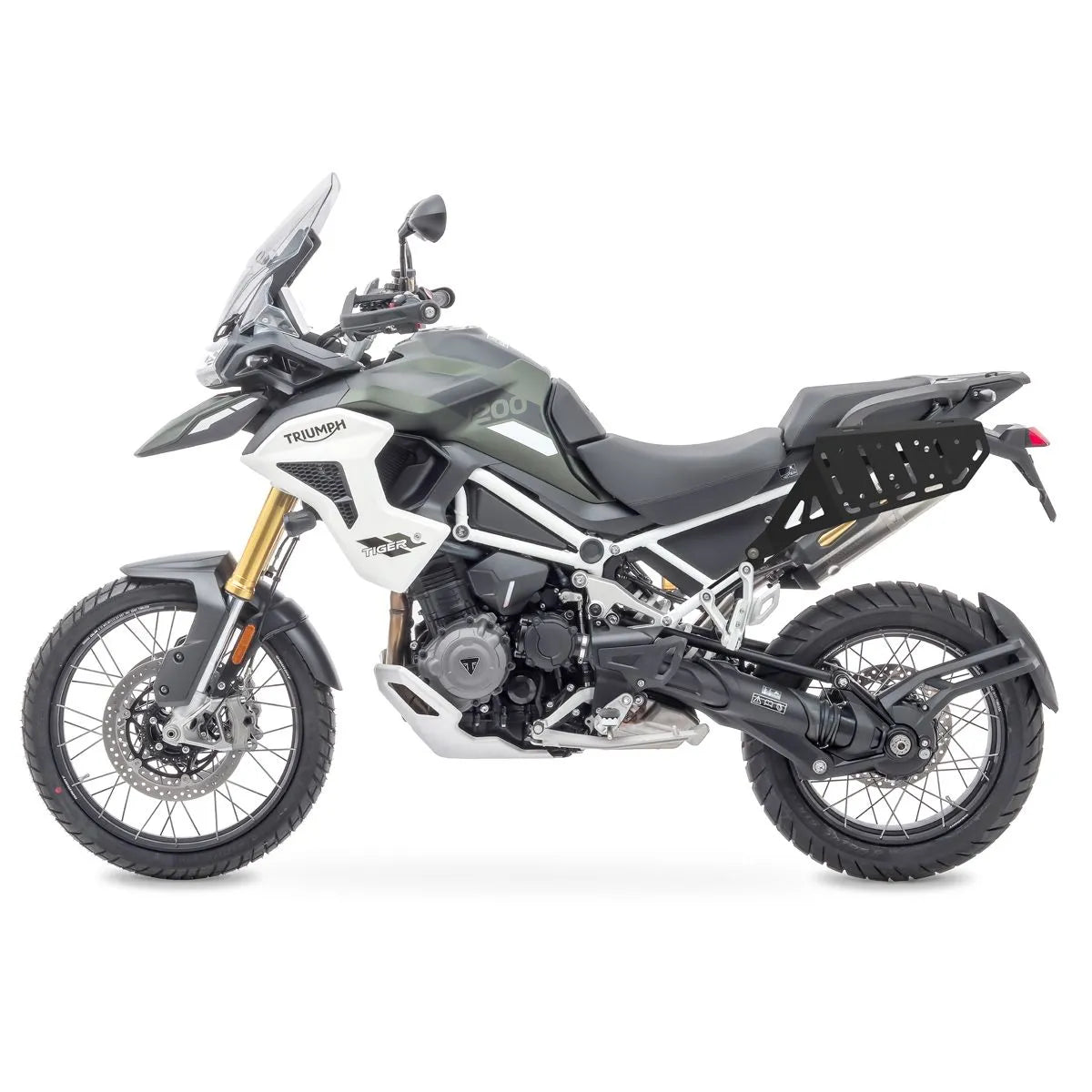 Set suport pentru genti laterale compatibil cu Triumph Tiger 1200 GT / Rally / Pro 22-25, suport sacoșe Bagtecs SC67, Negru